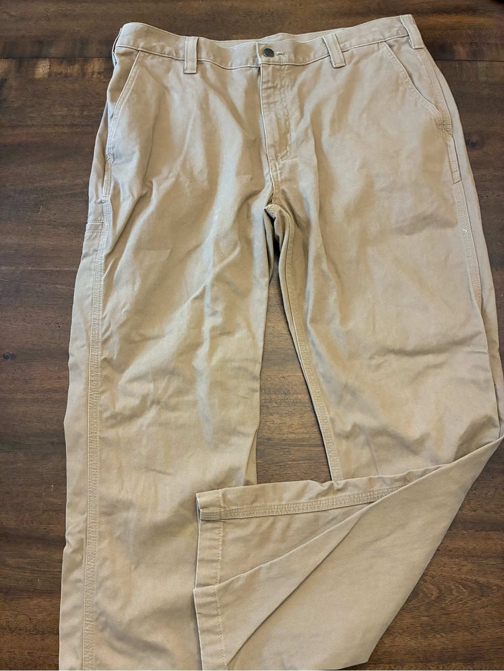 Carhartt Pants 38x30 Relaxed Fit Work Pants Khaki Tan Men’s 100115